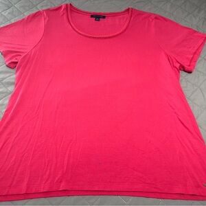 Tommy Hilfiger Pink Short-Sleeve Scoop Neck Top